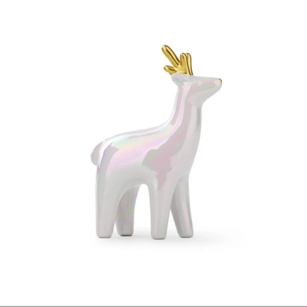 3 for $15 SALE Target Bullseye Holiday 2024 Ceramic Iridescent reindeer figural